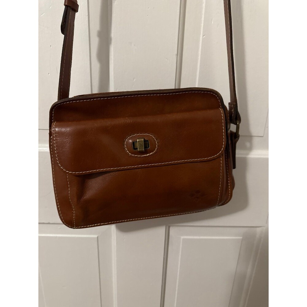 Vintage Patrica Nash Brown Leather Crossbody Shoulder Bag Purse - Picture 2 of 6